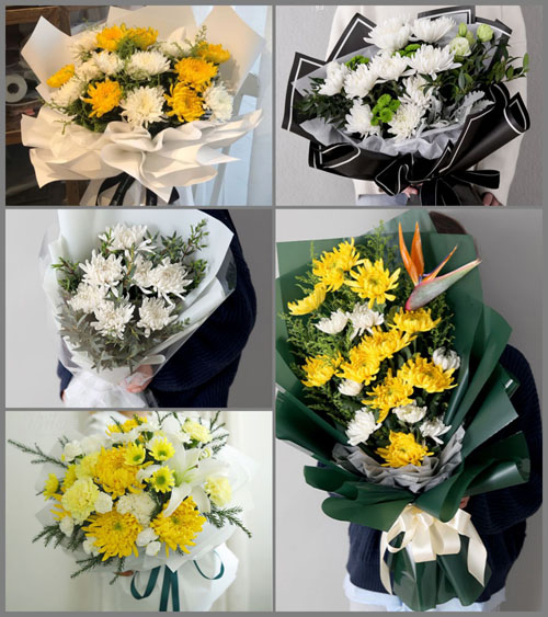 四川成都彭州市致和镇高山社区白事花束代送